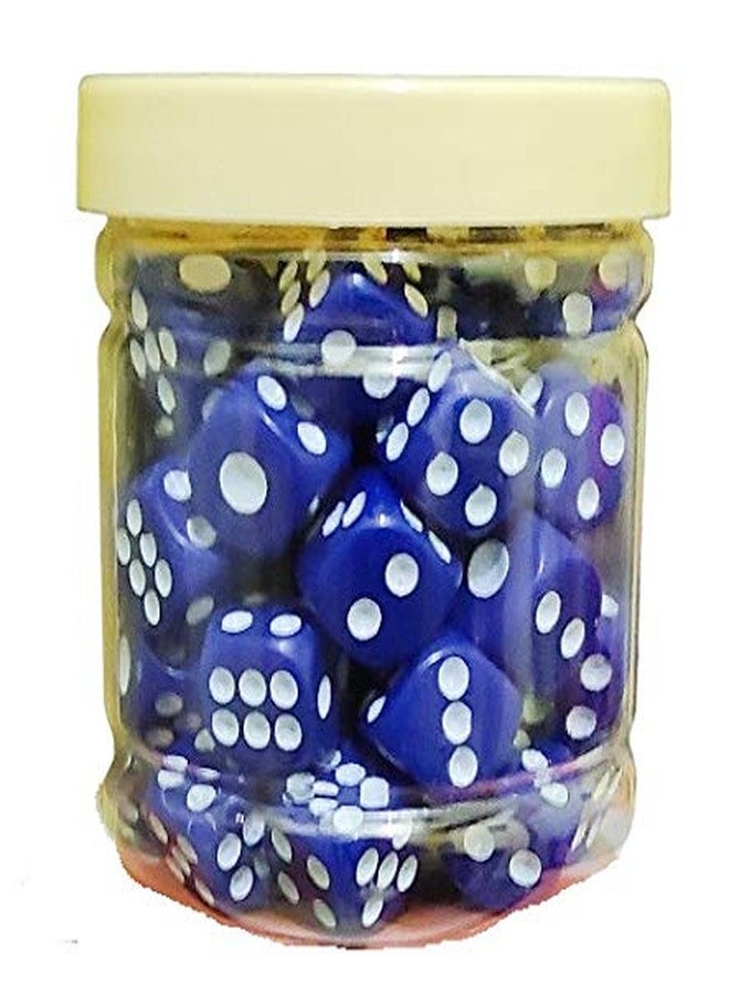 ISHARAA Pack of 20 Ludo Dice Standard Plastic 14 mm Game Blue Dice - Image 1